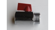Mini ball valve chrome plated screwed bsp m/f